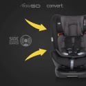 EasyGo CONVERT Fotelik samochodowy obrotowy 360° RWF z Isofix 0-36 kg - IRON