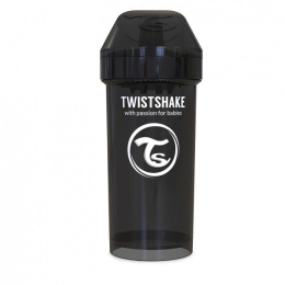 Twistshake - Kubek niekapek z mikserem do owoców, czarny 360ml