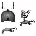 X RIDER PLUS Dostawka z siedziskiem mocowana do wózka, max 25 kg + poduszka / wkładka Trójkąty