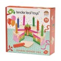 Tęczowy, drewniany tort urodzinowy, Tender Leaf Toys