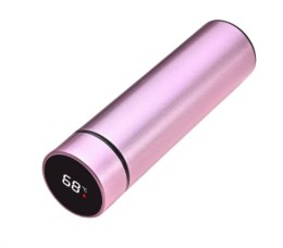Kubek termiczny termos smart LED 500ml różowy