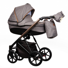 FX Paradise Baby wielofunkcyjny wózek dziecięcy z gondolą i fotelikiem KITE 0-13kg Polski Produkt - nr. 2 szary