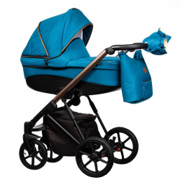 FX Paradise Baby wielofunkcyjny wózek dziecięcy z gondolą i fotelikiem KITE 0-13kg Polski Produkt - nr. 5 niebieski