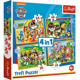TREFL 34395 Puzzle 4w1 Wakacyjny Psi Patrol
