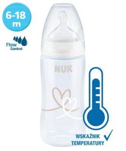 NUK 741103 Butelka FC+ 300 ml ze wskaźnikiem temperatury smoczek sil. 6-18 m FLOW CONTROL