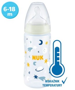 NUK 741142 Butelka FC+ 300 ml ze wskaźnikiem temperatury NIGHT smoczek sil. 6-18 M