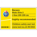 Mako Elite 2 Recaro 100-150 cm i-Size 15-36 kg około 3,5-12 lat fotelik samochodowy dla dzieci do 12 roku - Prime Mat Black