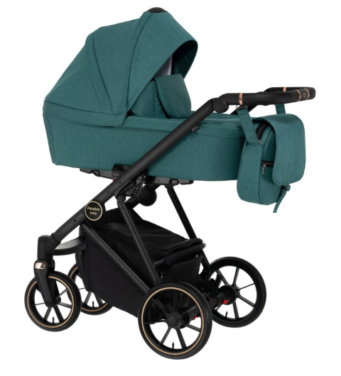 VR 3w1 Paradise Baby wielofunkcyjny wózek dziecięcy z fotelikiem KITE 0-13kg Polski Produkt - 9 stelaż czarny mat