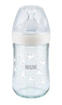 NUK 745117 Butelka szklana NATURE SENSE 240 ml z wskaźnikiem temperatury