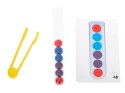 Układanka edukacyjna Montessori kolorowe kulki nauka liczenia nauka kolorów zestaw XXl 66 el.