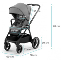 NEA Kinderkraft dziecięcy wózek spacerowy do 22 kg - Platinum Grey