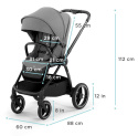 NEA Kinderkraft dziecięcy wózek spacerowy do 22 kg - Platinum Grey