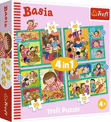 TREFL 34606 Puzzle 4w1 Przygody Basi