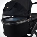 ICE ibebe 2w1 lekki wózek wielofunkcyjny dla dzieci do 22 kg- 02 Black / stelaż Chrom