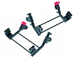 Zestaw adapterów do dwóch fotelików - wózek TFK Twin Trail / Tw.Lite - 2szt czarne
