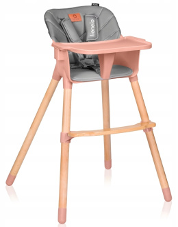 KOEN Lionelo krzesełko do karmienia 2w1 do 30 kg - Pink Rose