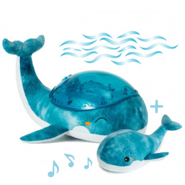 Cloud b®Tranquil Whale™ Zestaw: lampka i grzechotka - Wieloryb niebieski