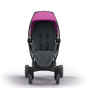 ZAPP FLEX PLUS 2w1 Quinny gondola LUX wózek gęboko-spacerowy pink on graphite + grey on graphite