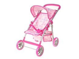 Wózek dla lalek spacerowy różowy serca M2206 565692