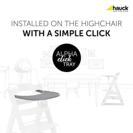 Hauck tacka Alpha Click Tray - Grey