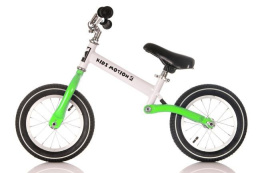 CODY PRO Kidz Motion rowerek biegowy 2 lata+ do 30 kg, amortyzator , pomopwane koła 12 cali - zielony