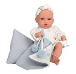 Munecas Arias płacząca lalka Natal Elegance 33 cm - niebieska
