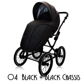 Wózek głęboko-spacerowy 2w1 ROYAL Elite Design Group 04 black + czarna rama