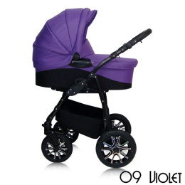 Wózek głęboko-spacerowy 3w1 ALPINA Elite Design Group 09 violet