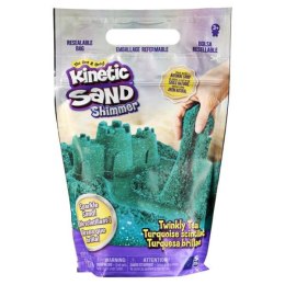 Kinetic Sand - turkusowy piasek kinetyczny z brokatem 90g 6060801 Spin Master