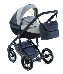 MAX 500 Jacquard 3w1 Dada Prams wózek dziecięcy z fotelikiem Kite 0-13kg Blueberry