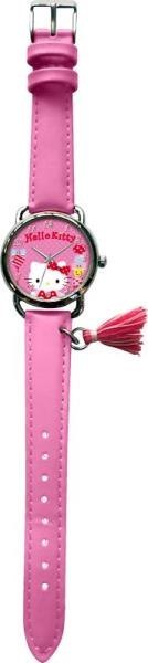 Zegarek analogowy z koralowym paskiem w metalowym opakowniu Hello Kitty HK50039 Kids Euroswan
