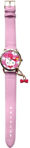 Zegarek analogowy z różowym paskiem w metalowym opakowniu Hello Kitty HK50028 Kids Euroswan