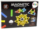 Zestaw Klocki Magnetyczne Magnetic 62 Elementy