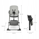 FOLDEE Kinderkraft Składane krzesełko do karmienia - GREY
