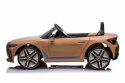 Autko BMW i4 na akumulator dla dzieci Złoty + Wolny Start + EVA + Ekoskóra + Audio LED + Pilot