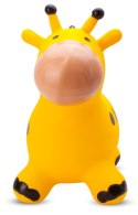 Skoczek gumowy dla dzieci ŻYRAFKA 58 cm żółty z bandaną do skakania z pompką
