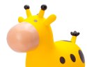 Skoczek gumowy dla dzieci ŻYRAFKA 58 cm żółty z bandaną do skakania z pompką