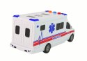 Auto Ambulans Karetka Na Baterie Światła Dźwięk Biała Napęd