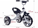 YORK Caretero Toyz rowerek trójkołowy od 3 do 5 lat , max 25kg Grey