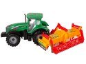 Zielony Traktor z Pomarańczowym Kultywatorem Napęd dla Dzieci