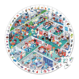 Janod - Puzzle obserwacyjne w walizce Szpital