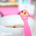 ChooMee Flexi Dip Pink & Purple 2 PACK Intuicyjna łyżeczka silikonowa niekapek do nauki jedzenia