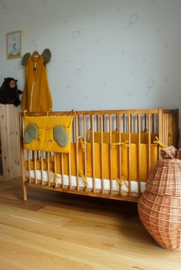 Hi Little One organizer przybornik do łóżeczka ELEPHANT Mustard/Green Hunter