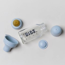 BIBS BABY GLASS BOTTLE BABY BLUE Antykolkowa Butelka Szklana dla Noworodków 110 ml