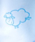 Miękkie okrycie kąpielowe Owieczka Frotte Sensillo - Niebieski