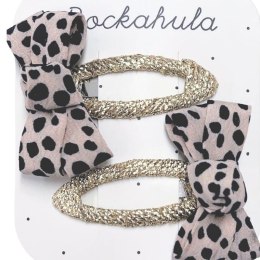 Rockahula Kids spinki do włosów dla dziewczynki 2 szt Leopard Love Twisty Bow