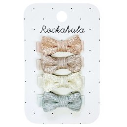 Rockahula Kids spinki do włosów dla dziewczynki 4 szt. Nordic Shimmer Mini Bow