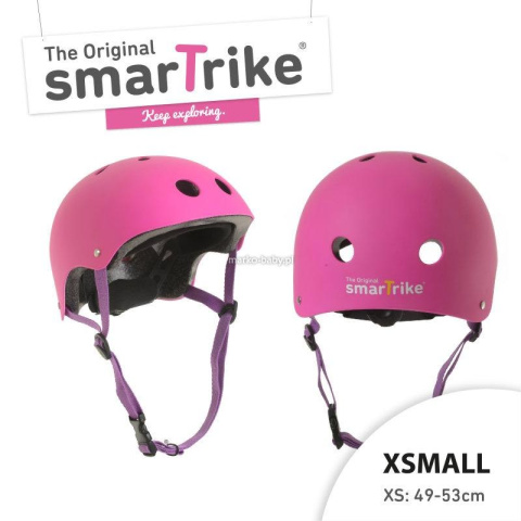 Kask rowerowy Smart Trike - rozmiar XS 12m+ różowy