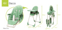 DECCO 4Baby Regulowane krzesełko do karmienia - Green