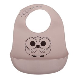 Nuuroo śliniak silikonowy z kieszonką dla niemowlaka Owl Woodrose